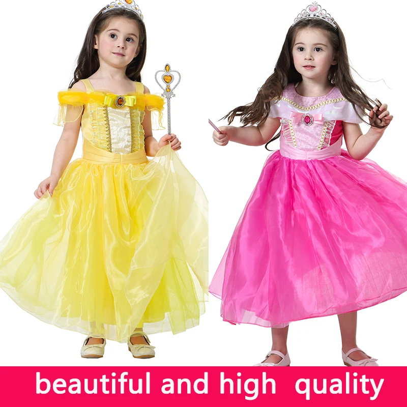 

Платье принцессы Белль для девочек Детский костюм маскарадное платье красавицы и чудовища вечерние платья для маленьких девочек на Хэллоу...