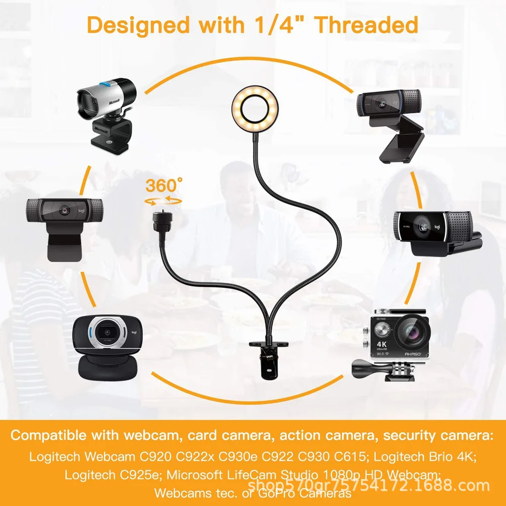 저렴한 아마존 핫 세일 사진 촬영 Led 램프, 뷰티 라이브 방송 클립 셀카 미니 Usb 멀티 렌즈 링 필러 라이트