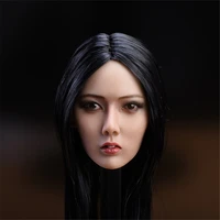 16th scale head sculpt carved black hair f 12 soldier figure body toy fit ph seamless female body doll