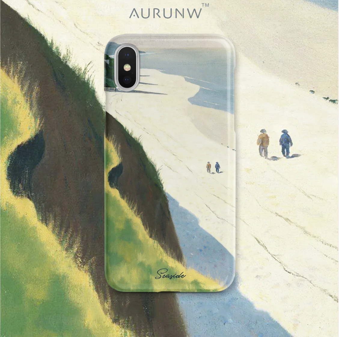 

Original minimalist painting by the sea Art For iPhone 11Pro Max XR XS Max 12Mini 7 8Plus Luxury Fundas Camera Protection Cover