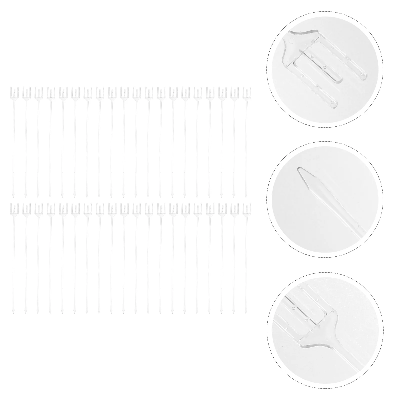 

100pcs Flower Pick Floral Trident Picks Photos Cards Holder for Party