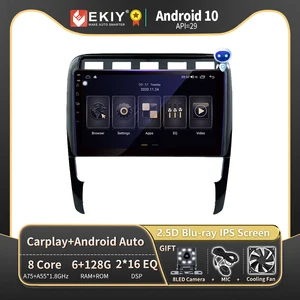 ekiy dsp 6g 128g android autoradio for porsche cayenne 2002 2010 car radio multimedia player gps navigation stereo bluetooth dvd free global shipping