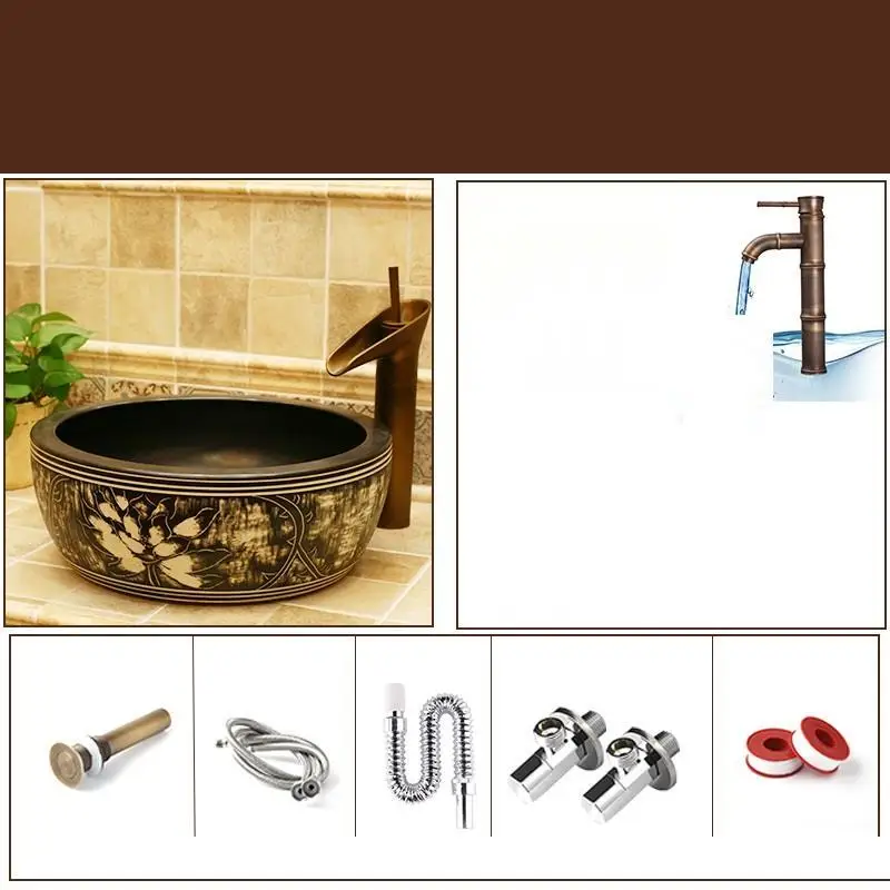 Number 23 Cuba Para De Mano Umywalka Nablatowa судно Lavandino Bagno Waschtisch туалетный столик Lavabo Pia Banheiro Ванная раковина умывальник - Цвет: Number 23
