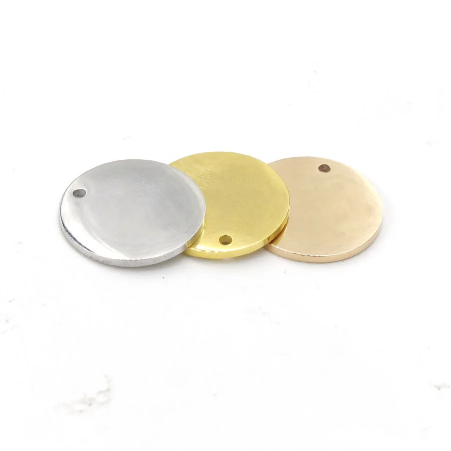 

r 8-30mm Stainless Steel Round Pendant Stamping Blank Circle For DIY Accessories making 20pc / lot