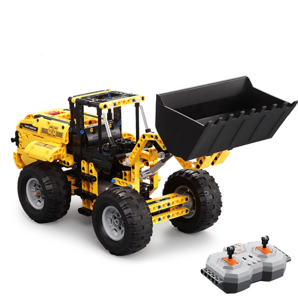 491PCS DOUBLE E CADA C51058W 2 4G RC автомобиль бульдозер для вилочных погрузчиков строительные