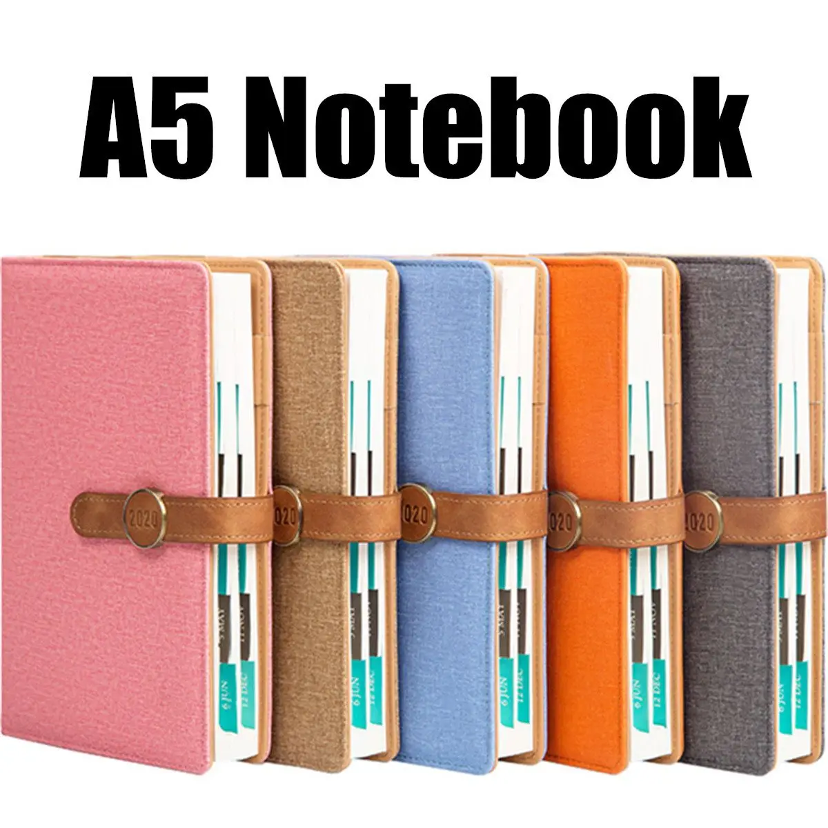 

2021 Agenda A5 Soft Cover Spiral Ring Planner Notebook Hardcover Notebook Weekly Schedule Leather Agenda Diary Notebook
