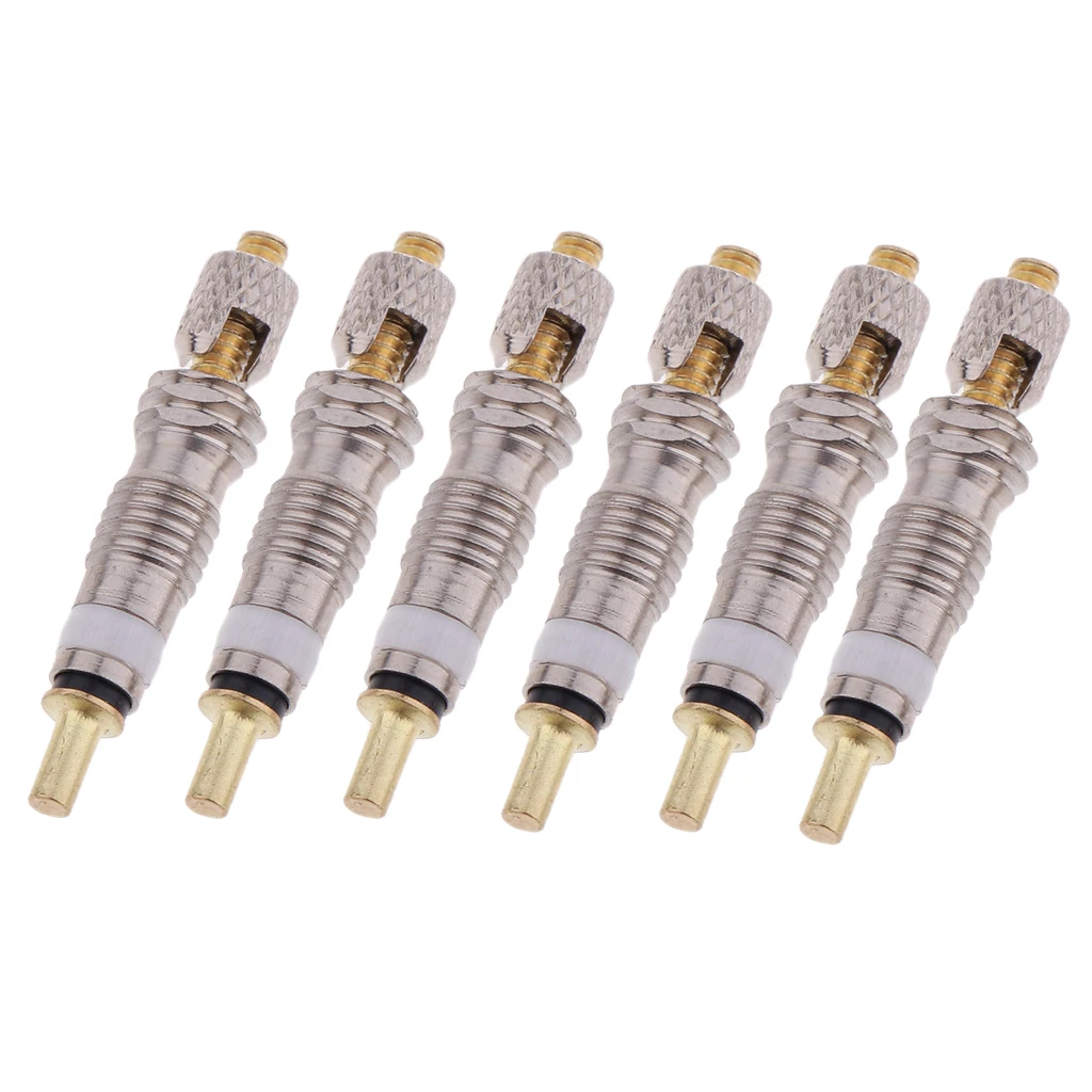 

6 Pieces Bike Presta Valve Core Replacement Tubeless French Cores Stem