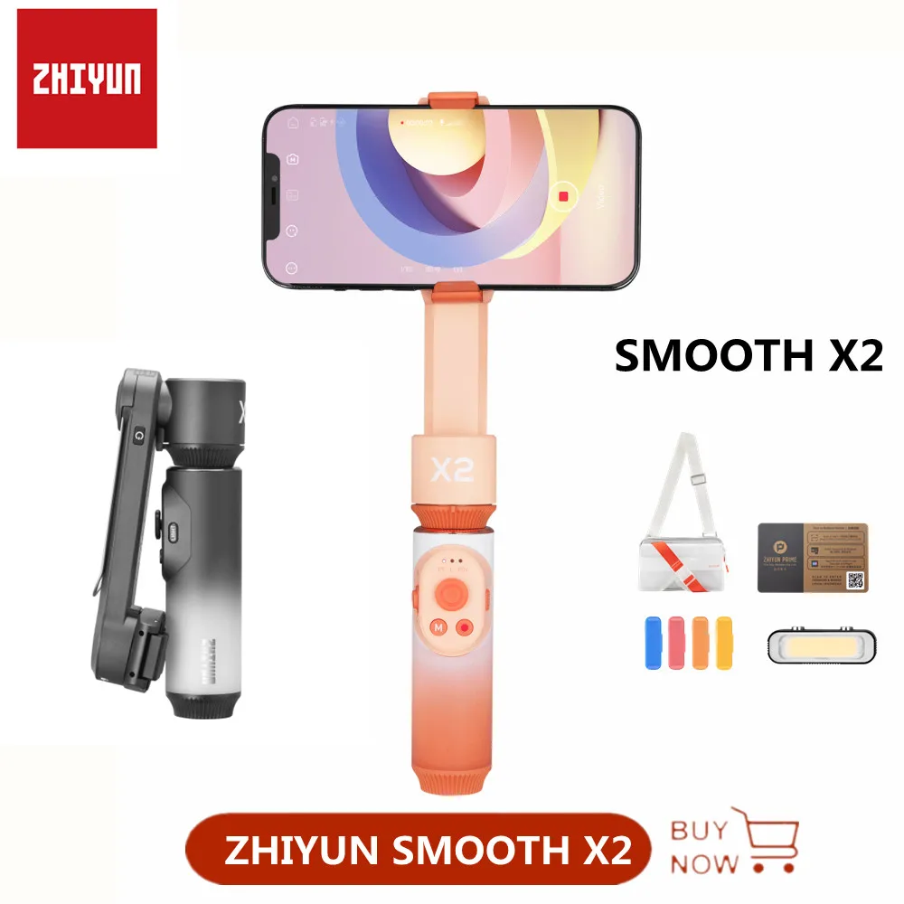 

Селфи-палка ZHIYUN SMOOTH X2 с шарнирным замком, гибкий Ручной Стабилизатор для Android, Samsung, xiaomi, huawei, iPhone 13 PRO