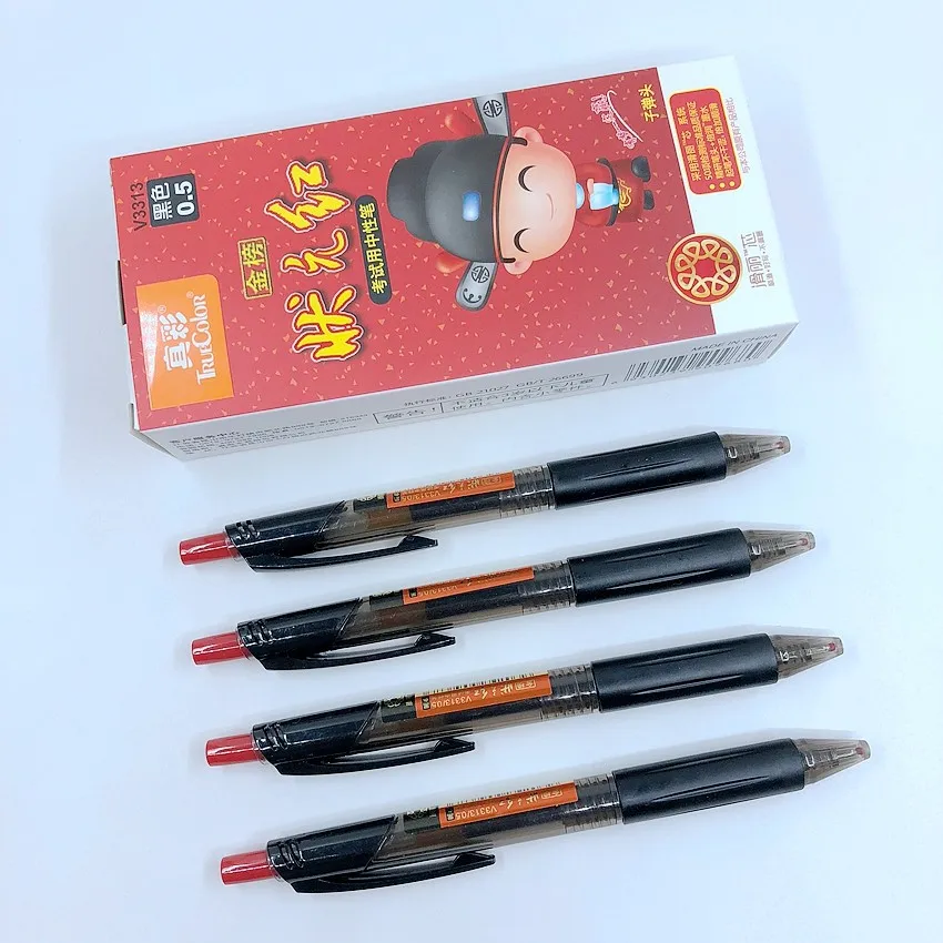 

(36 Pieces/Lot) Wholesale Office Sign Gel Pen 0.5mm Bullet Nib Black Ink Color School Student Stationery Writing Supplies V3313