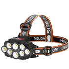 USB светодиодный светодиодные фары с литиевой батареей 8650 IPX-4, водонепроницаемые фонарики для ночной рыбалки, мощные фонарики для прогулок
