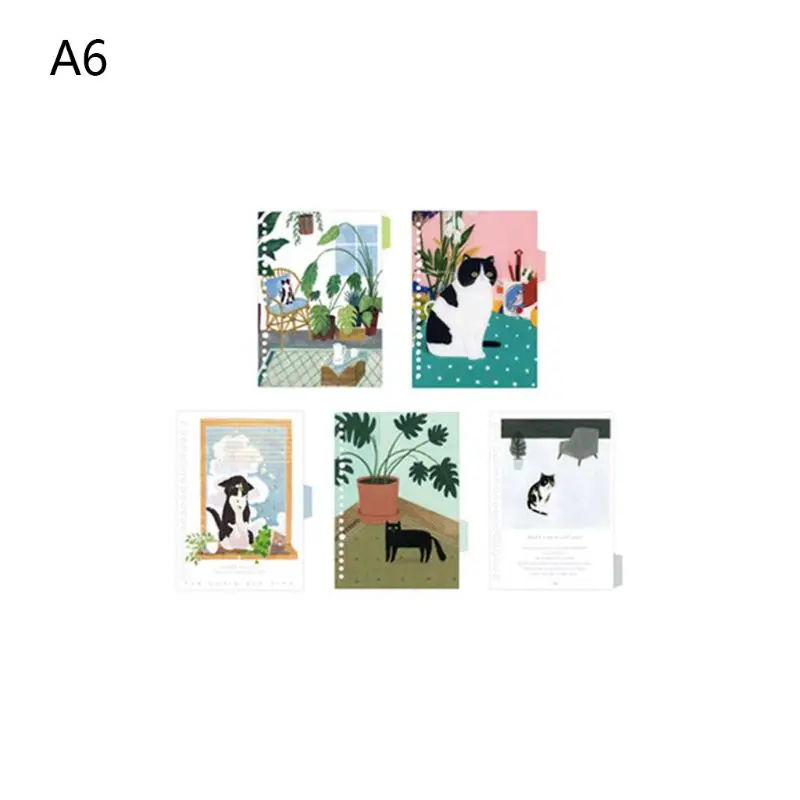 

1 комплект свежий дневник Бумага связующих A5 A6 отрывными листами разделитель для блокнота индекс сепаратор