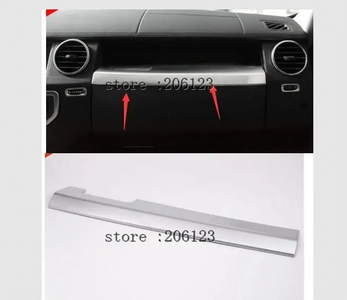 

Chrome Car Dashboard Storage Grid Cover Trim Strips Sticker For Land Rover Discovery 4 2010-2017 Accessories With LOGO