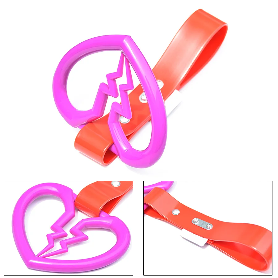 JDM ручка для поезда автобуса ручной ремешок кольцо дрифта в форме сердца