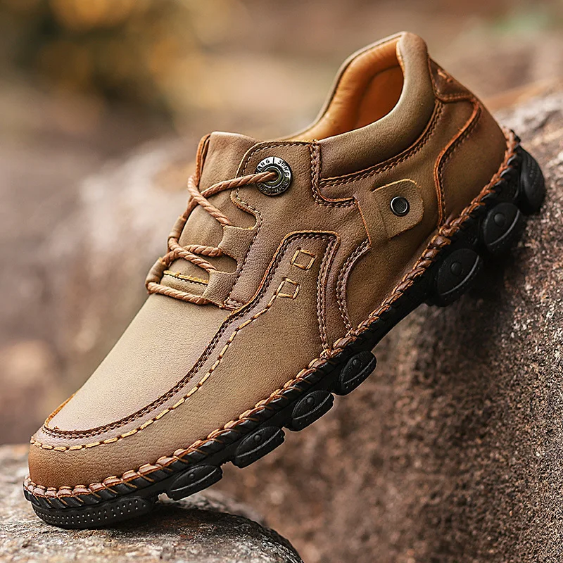 

AQ209 spring plus size 48 Men's Casual Shoes Breathable Leather Business Loafers Men Rome Shoes Flat Moccasins Men chaussure