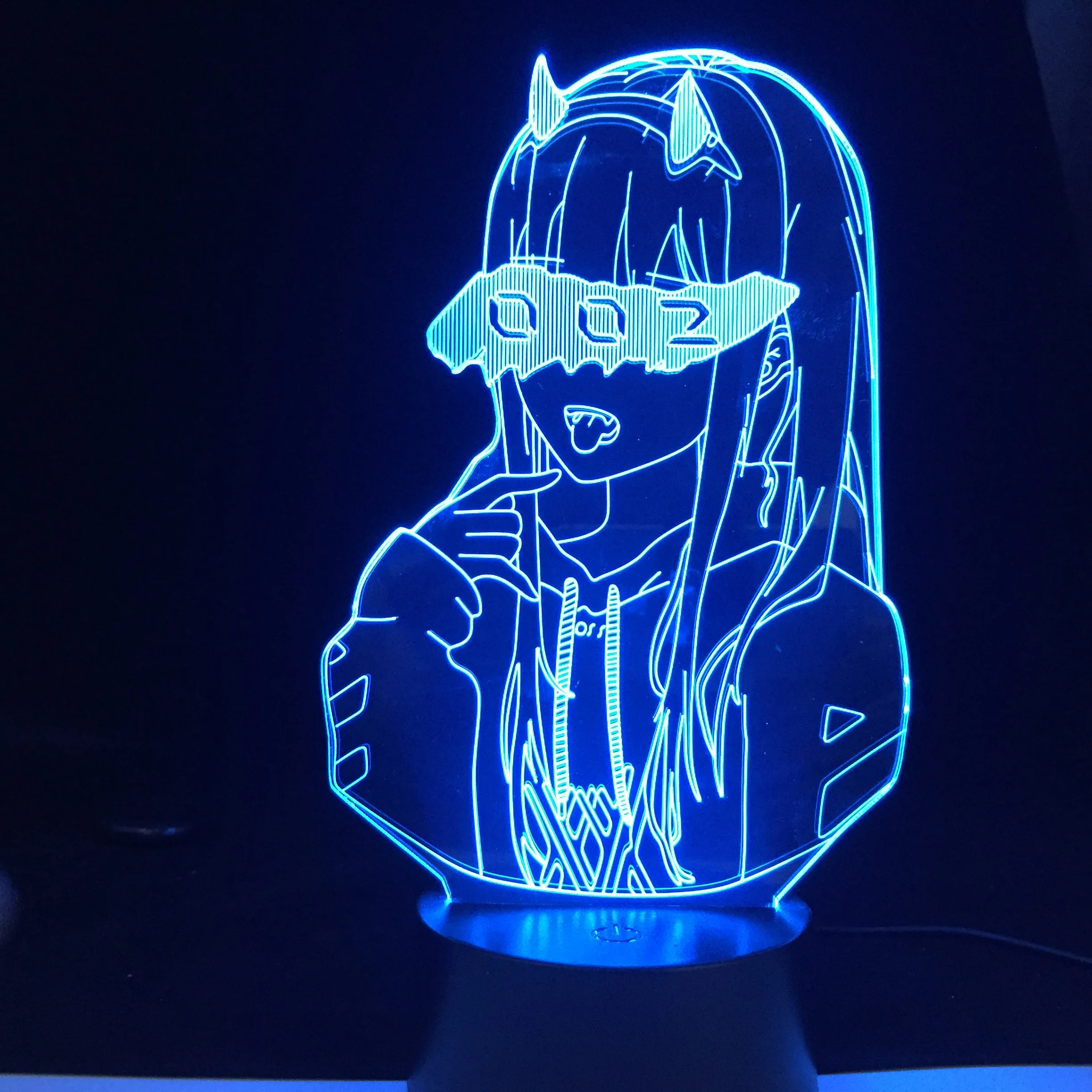 

DARLING in the FRANXX Zero Two 002 3D Led Illusion Night Lights Anime Lamp Led Lighting For Christmas Gift