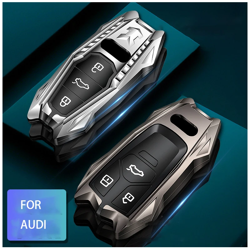 

Car Key Protective Shell for Audi 2021 A6l A4l A8 Q5l Q7 Q8 A7 Car Smart Key Metal Shell Decoration Accessories
