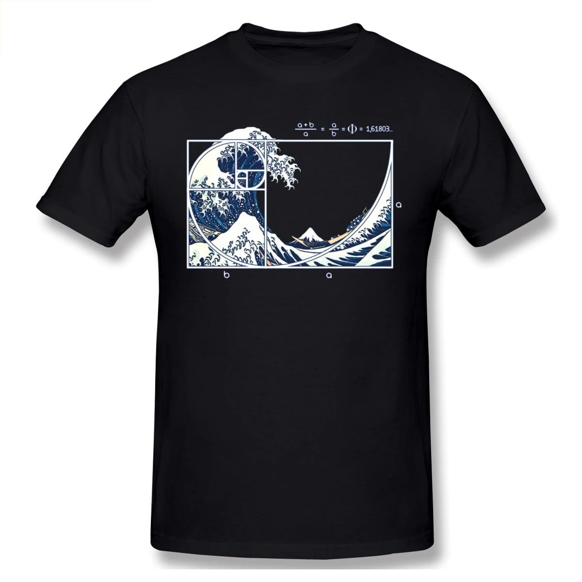 

The Great Fibonacci Wave T Shirt Plus Size Cotton Crewneck Short Sleeve Custom Shirts
