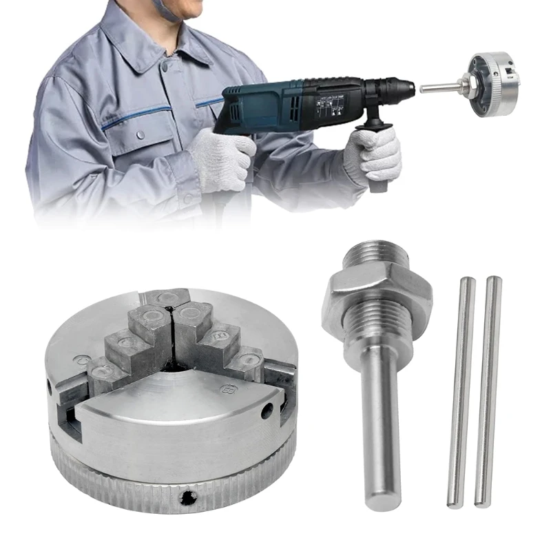 Mini Zinc Alloy 3-Jaw Lathe Chuck with Large Clamping Range in Machine Tool Accessories for Electric Drill 7XEA | Инструменты