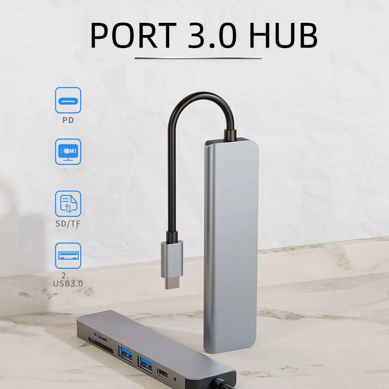 

Mosible USB C Hub Thunderbolt 3 Dock with HDMI-compatible Rj45 1000M Adapter TF SD Reader PD 3.0 for MacBook Pro/Air Type-c 2021
