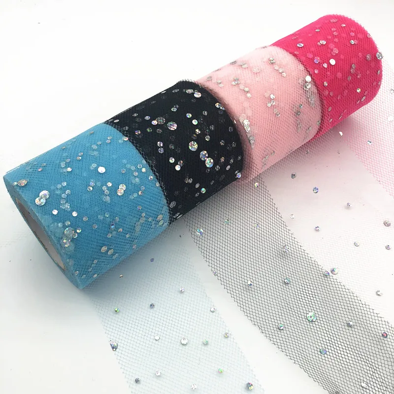 5 см 25 ярдов блестящая фотоорганза катушка Тюлевая ткань пачка свадебное
