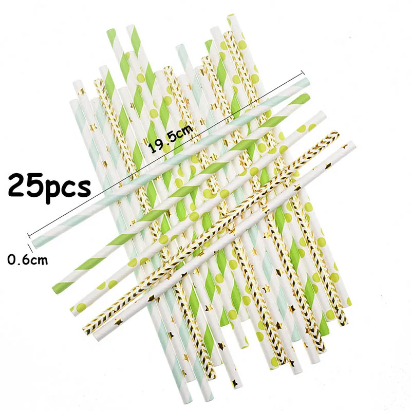 25 шт./лот цветная бумага для питья соломинки свадебного декора день юбилея