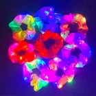 Светодиодная светящаяся лента для волос, женский головной убор для девушек, резинка для волос, простая повязка на запястье, кольца, резинка, аксессуары для волос