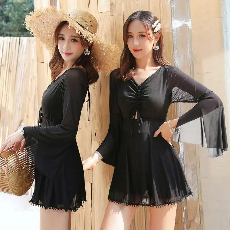 Новинка 2020 женский слитный купальник боксерские шорты консервативное покрытие