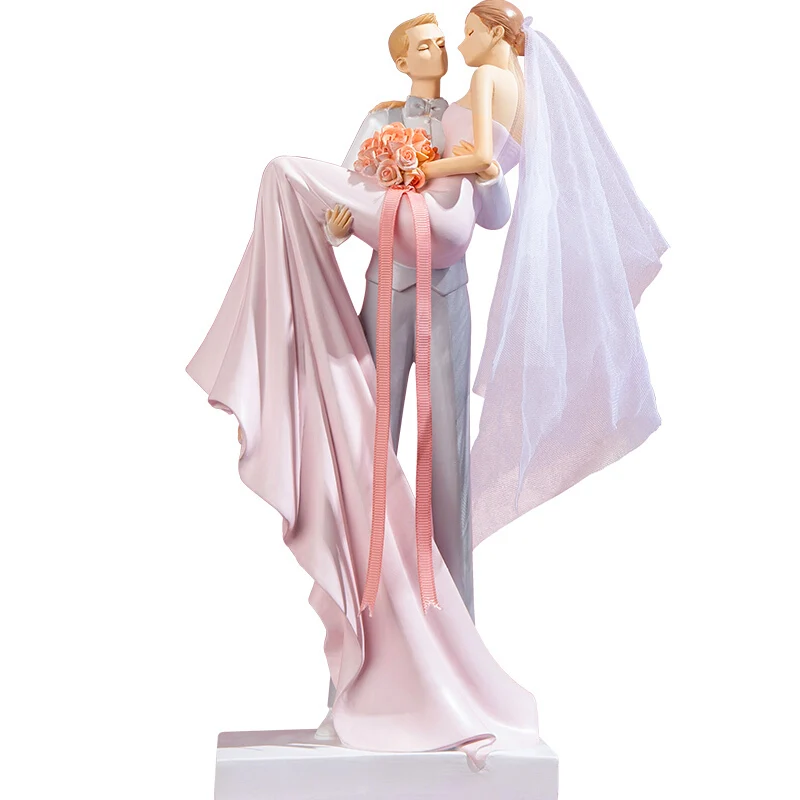 

Wedding Anniversary Gift Lovers Statue Ornament Home Decoration Resin Crafts Couples Statuette Desk Decor Valentines Day Present