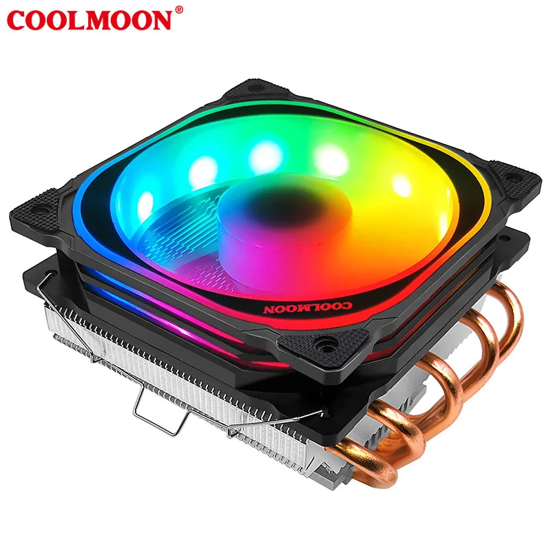 Ventilador de Cpu Argb para Intel Refrigeração do Radiador Ventilador 1155 1156 1366 2011 X79 X99 Amd Am3 Am4 Soquete Refrigerador Rgb Lga 1150 1151