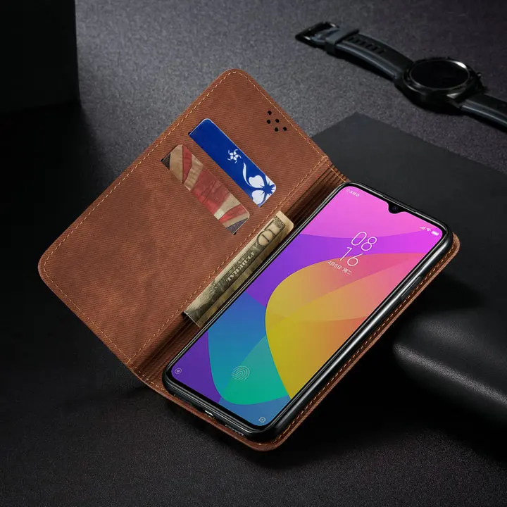 Для Xiaomi mi 9 Lite чехол mi 9 T 9 T Pro откидная крышка Роскошный Твердый тканевый кожаный кошелек Funda Xiaomi mi 9 Lite чехол mi A3 9 Lite CC9