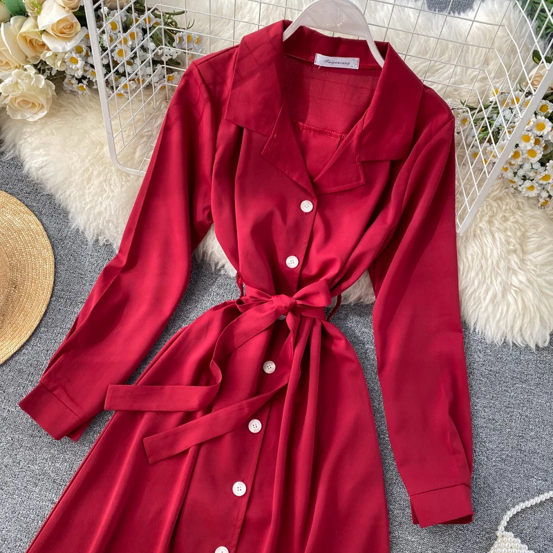 FTLZZ женское сексуальное платье с поясом однотонное повседневное элегантное