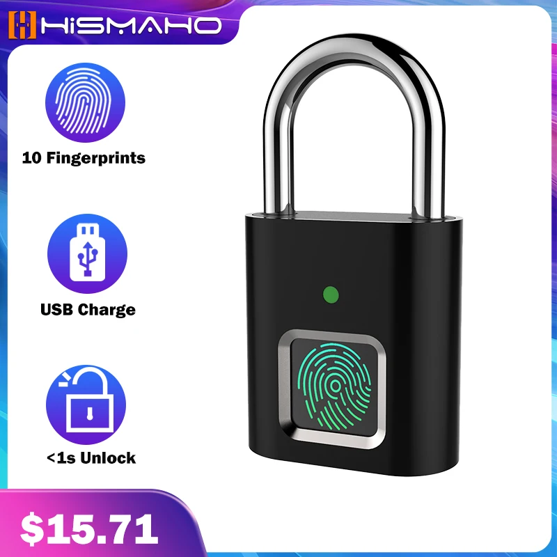 HISMAHO блокировка отпечатков пальцев USB Перезаряжаемые Водонепроницаемый Смарт