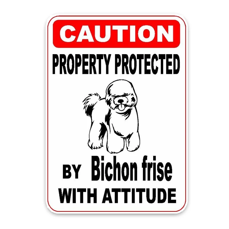 

New Personality Bichon Frise Dog Car Stickers Motorcycle Decals Scratches Waterproof PVC 14cm *10cm