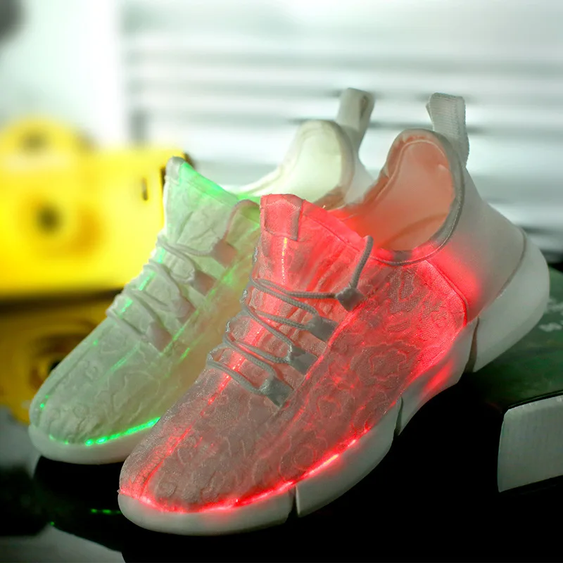 Размер 26 46 Новинка Детский Светильник из волокна обувь для мужчин и женщин