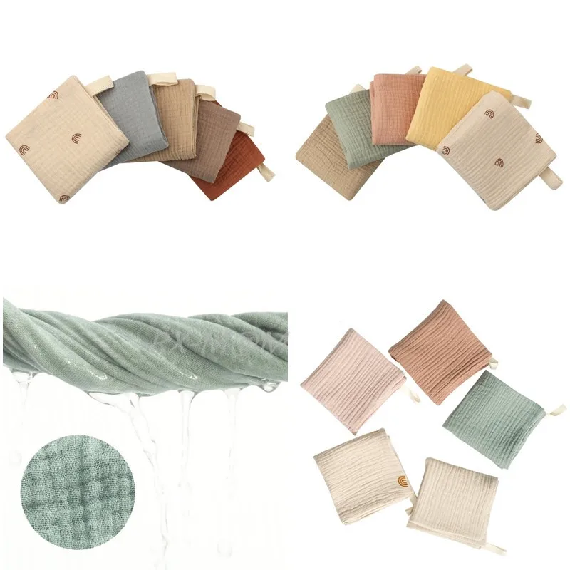 

5 Pcs Towel Baby Face cloth Baby Bath Towel Handkerchief Cotton Burp Cloth Soft Absorbent Gauze Kindergarten Washcloth,Or 1Pcs