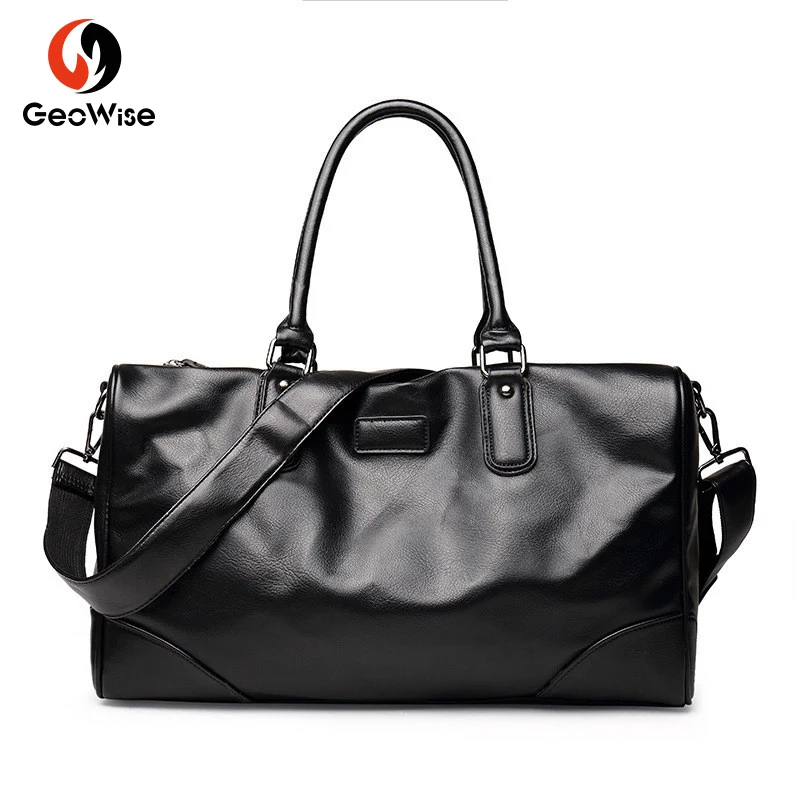 Сумка-тоут мужская из экокожи модная вместительная сумочка на плечо для