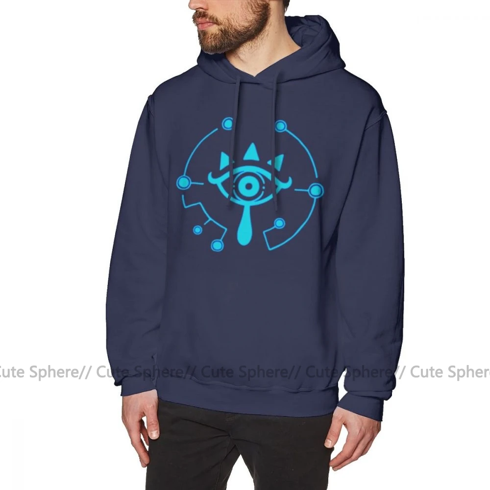 Zelda Breathing Of The Wild Толстовка Sheikah slate Legend Of Zelda Breathing Of The Wild толстовки популярный мужской пуловер с капюшоном - Цвет: Navy Blue