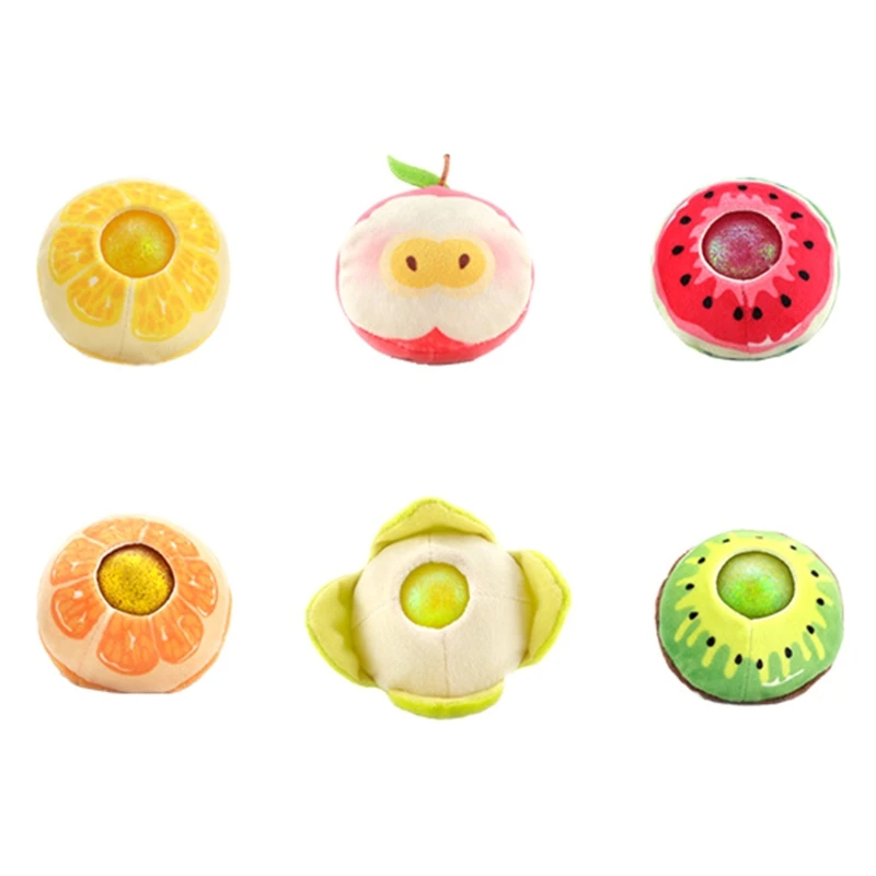 

28EC Squeeze Toy Sensory Plush Toy Fruit with Squishy Ball Interactive Playsets Decompression Toy for Adult’s Anxiety Reduce