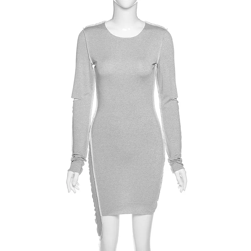 Сексуальные облегающие платья без рукавов с вырезами женская одежда для