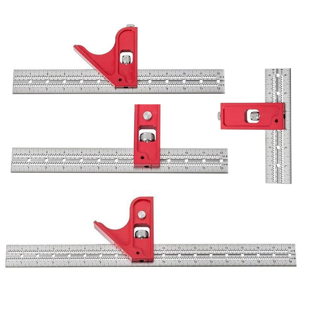 

Combination Square Set Woodworking Joinery Measuring Ruler Carpenter Tools Woodworking Joinery High-Precision Measuring Tools