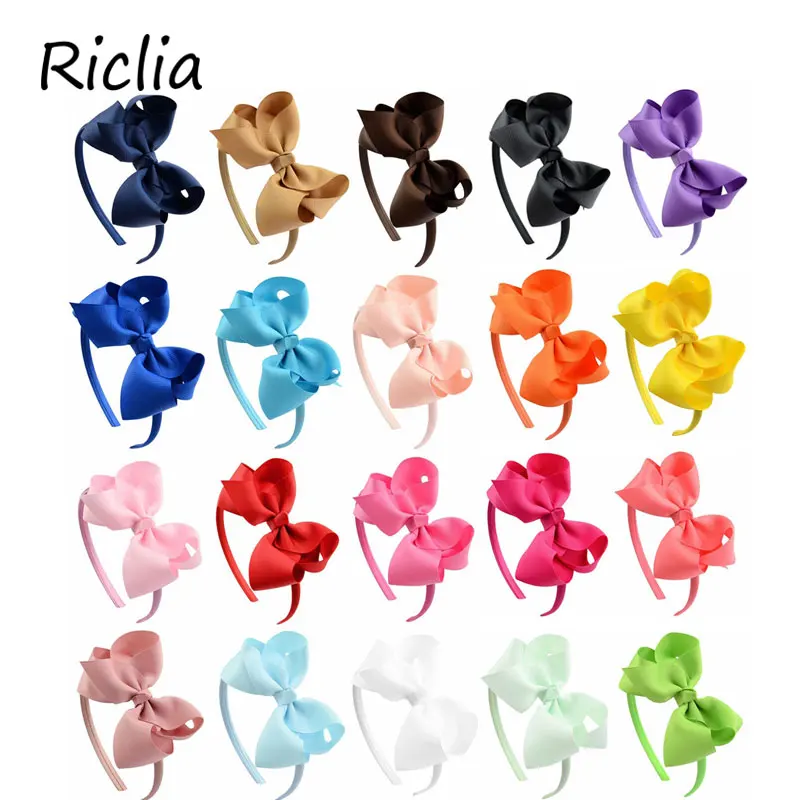 Riclia/20 шт./партия Детская повязка для волос с маленьким бантом Детские аксессуары