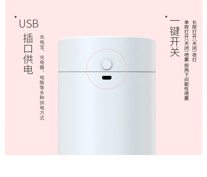 Портативный ультразвуковой мини-увлажнитель воздуха для спальни | Дом и сад