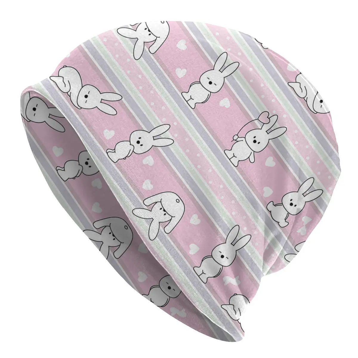 

Rabbit Pattern Skullies Beanies Hat Animal Fashion Autumn Winter Street Unisex Cap Adult Warm Head Wrap Bonnet Knitted Hat