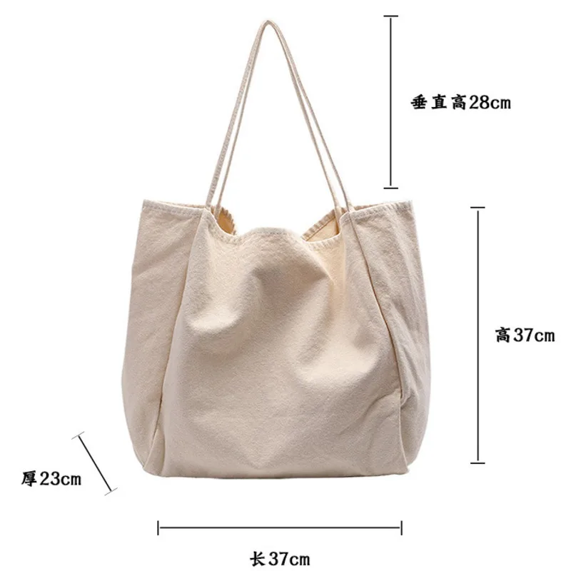 

Version Simple Large Capacity Canvas Leisure Make Old Handbag Tote Bag Shopping Bag ECO Shopper Can Store Personal Items