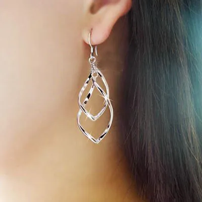 

YADA Frosted Spiral Curved Long Drop Earring Punk Crystal Statement Wave Design Earring gold For Women Jewelry Earrings ER200159