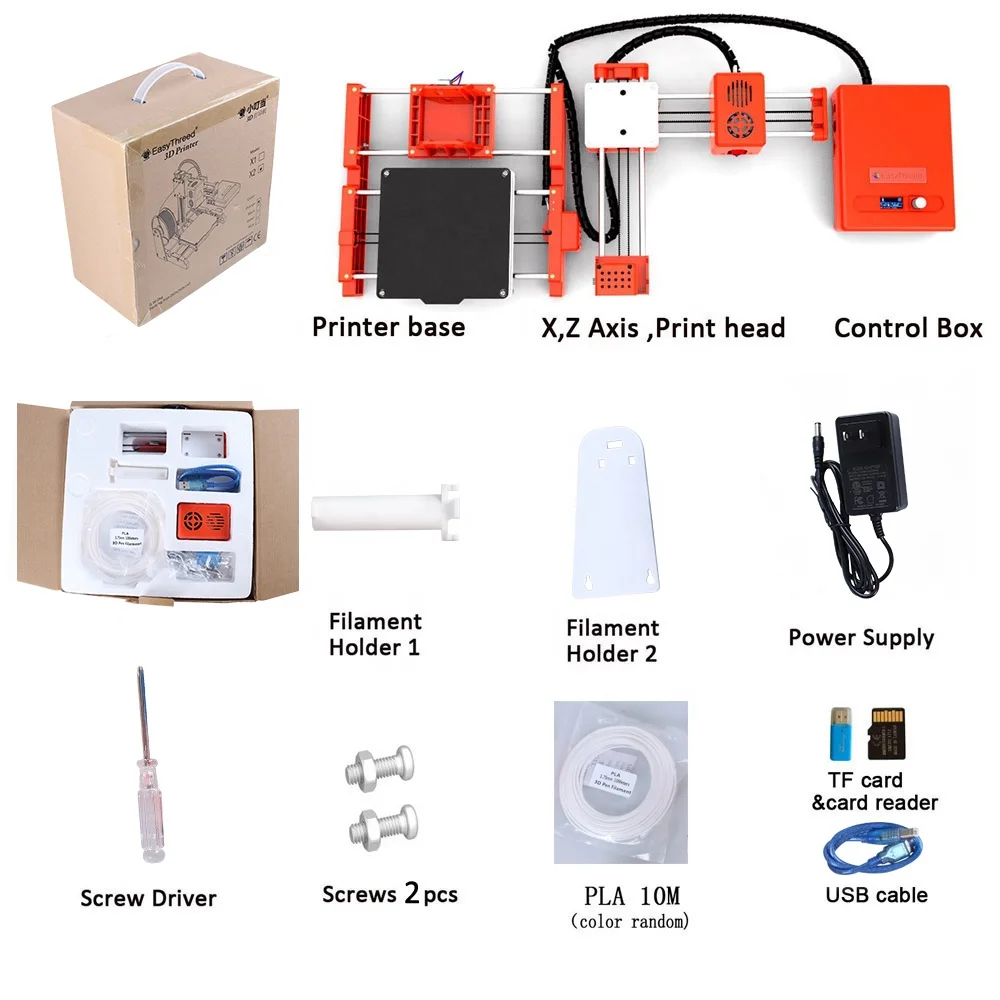 

2021 FDM 3D Printer X2 Mini 3D Printer For Beginner Education Students LCD Screen Control DIY 3D Printer