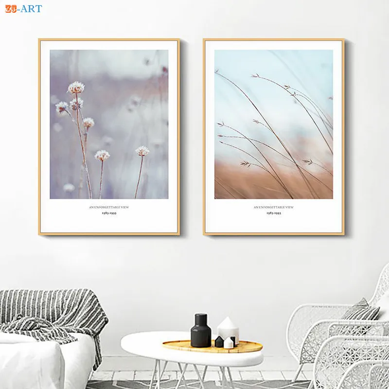 Растительный принт цветок холст живопись диван настенное искусство плакат