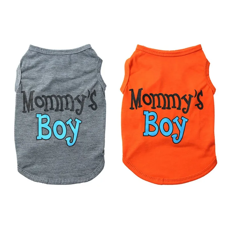 

Pet Cat Dog Summer Breathable Thin Vest Mummy Boy Printed Soft Clothing for Small and Mediumn Sized Dogs Pets Cool T-shirts