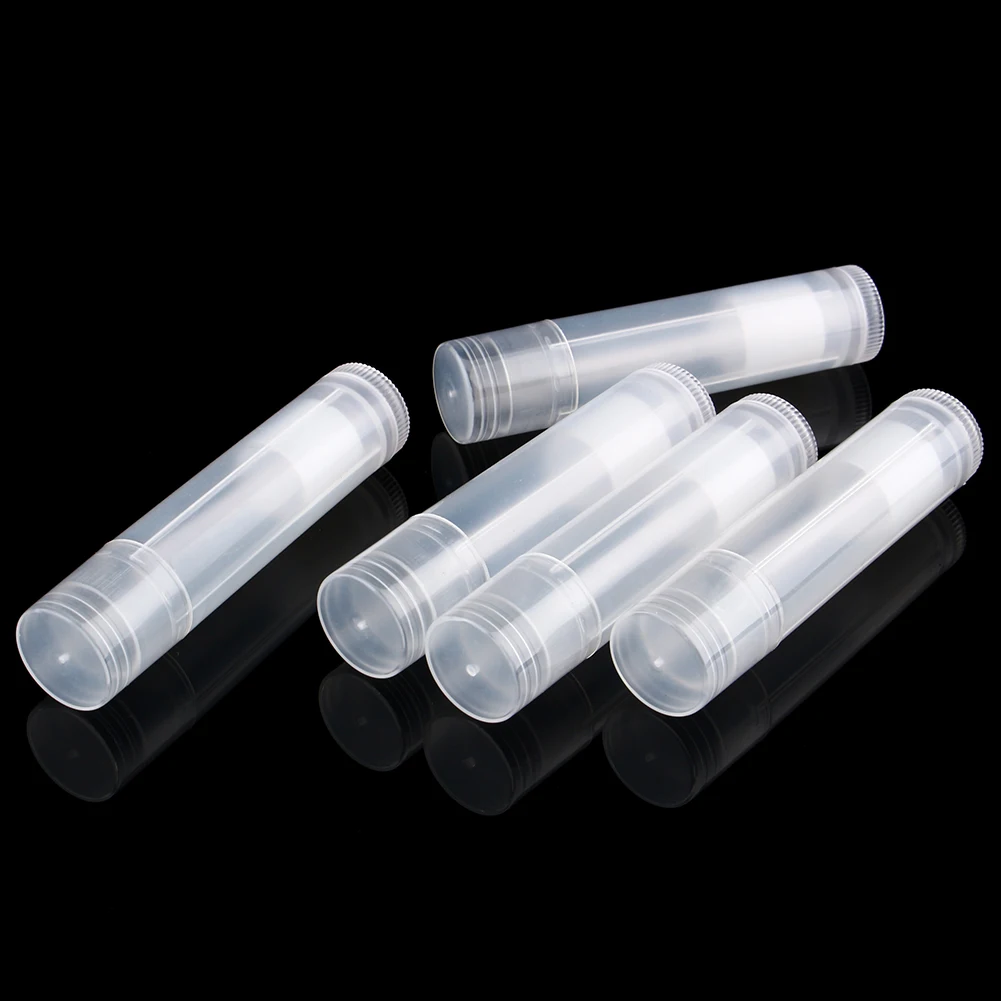 

100Pcs Empty Transparent Lip Balm Tubes DIY Lipstick Containers 5ml Cosmetic Lipstick Bottles Beauty Makeup Tools Accessories