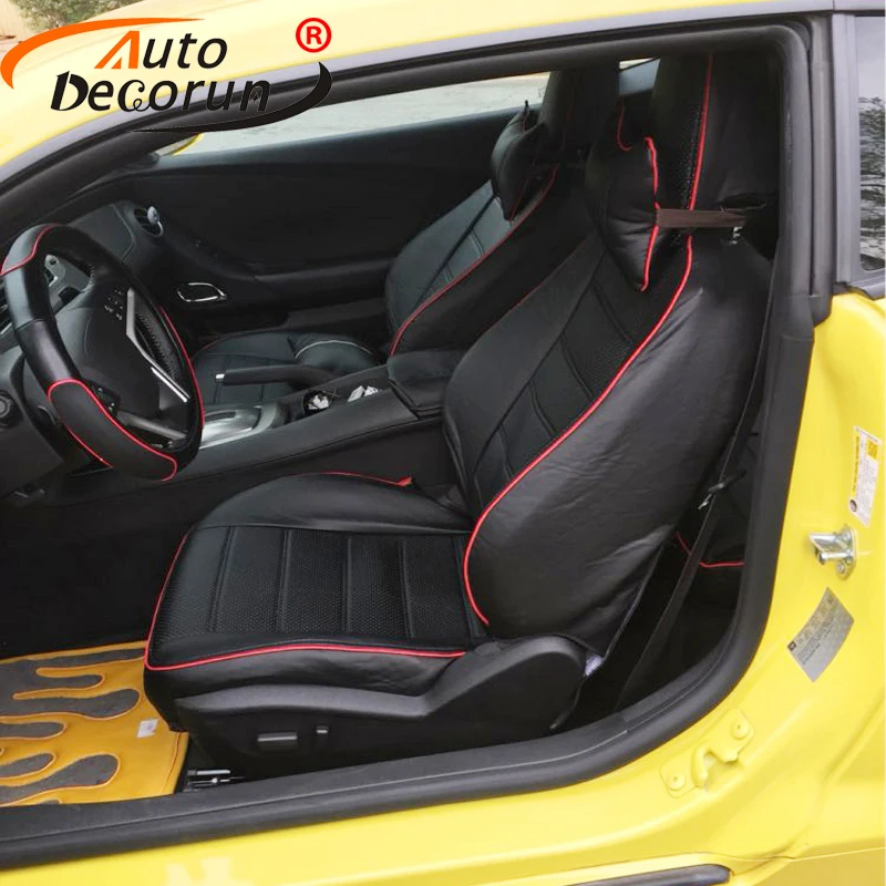 Чехлы AutoDecorun на сиденья из искусственной кожи заказ аксессуары для Chevrolet Camaro